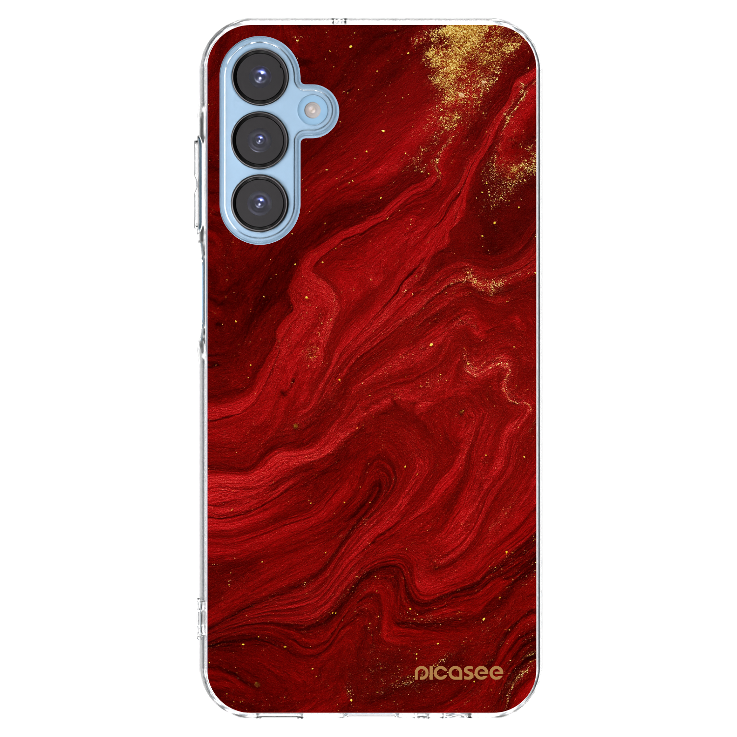 Picasee átlátszó szilikon tok az alábbi mobiltelefonokra Samsung Galaxy A15 A156B 5G - Red
