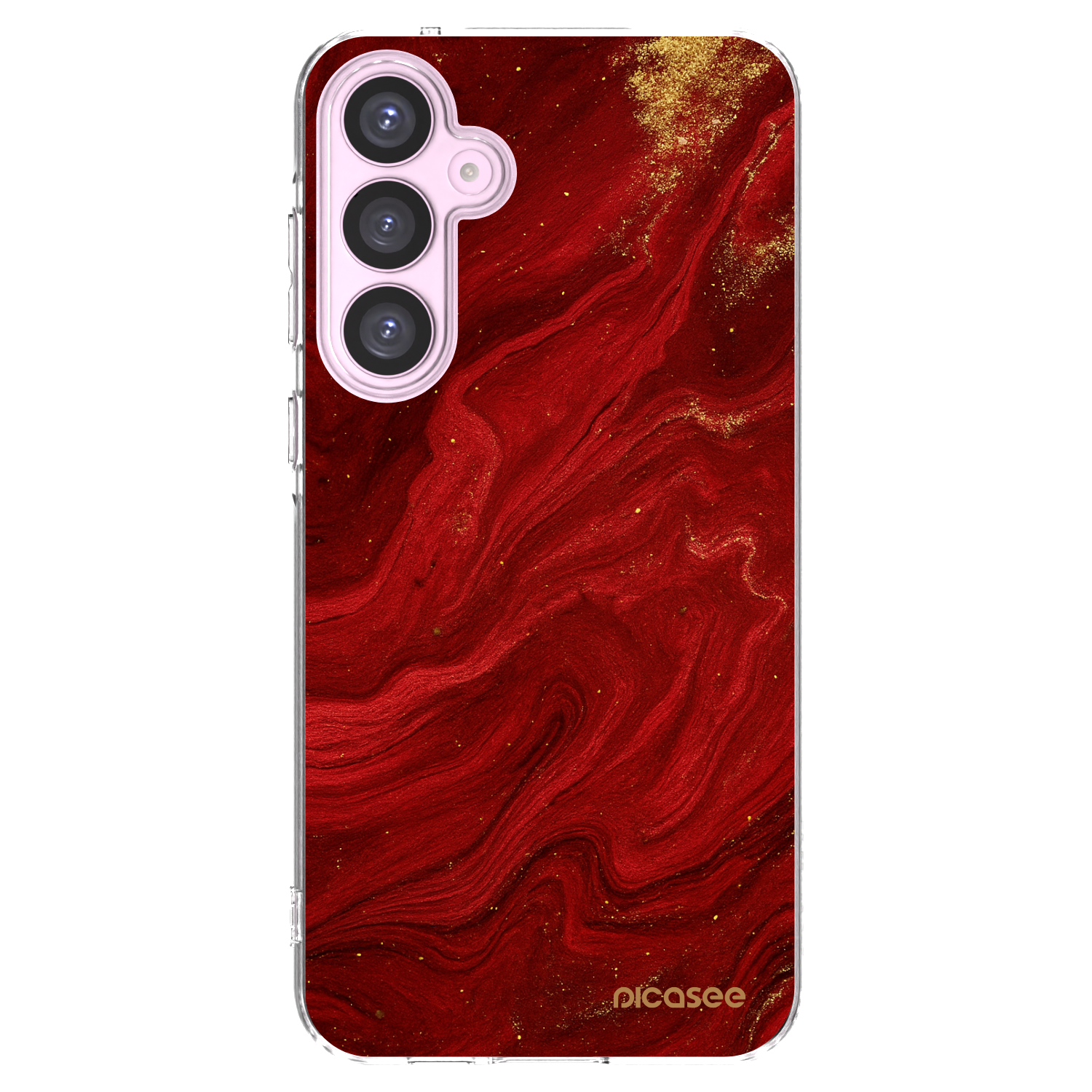 Picasee átlátszó szilikon tok az alábbi mobiltelefonokra Samsung Galaxy A55 5G A556B - Red
