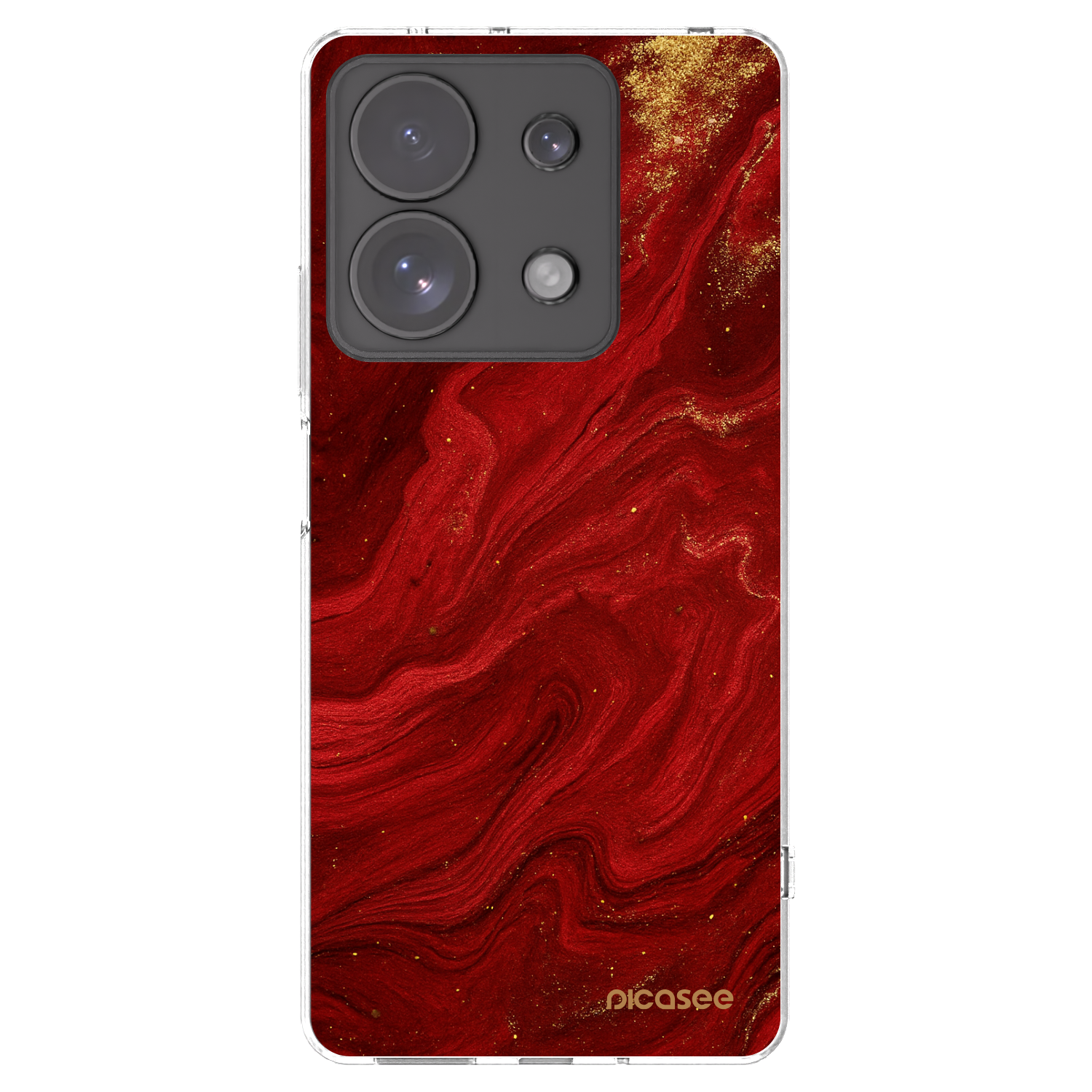 Picasee átlátszó szilikon tok az alábbi mobiltelefonokra Xiaomi Redmi Note 13 Pro 4G - Red