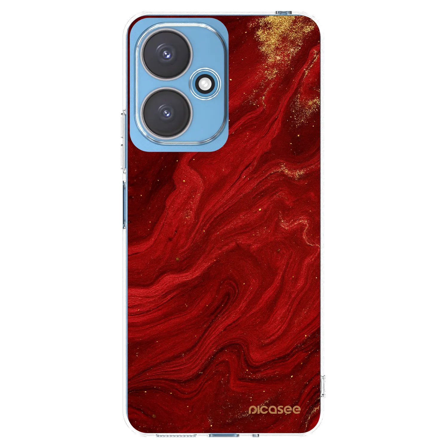 Picasee átlátszó szilikon tok az alábbi mobiltelefonokra Xiaomi Redmi 13C 5G - Red