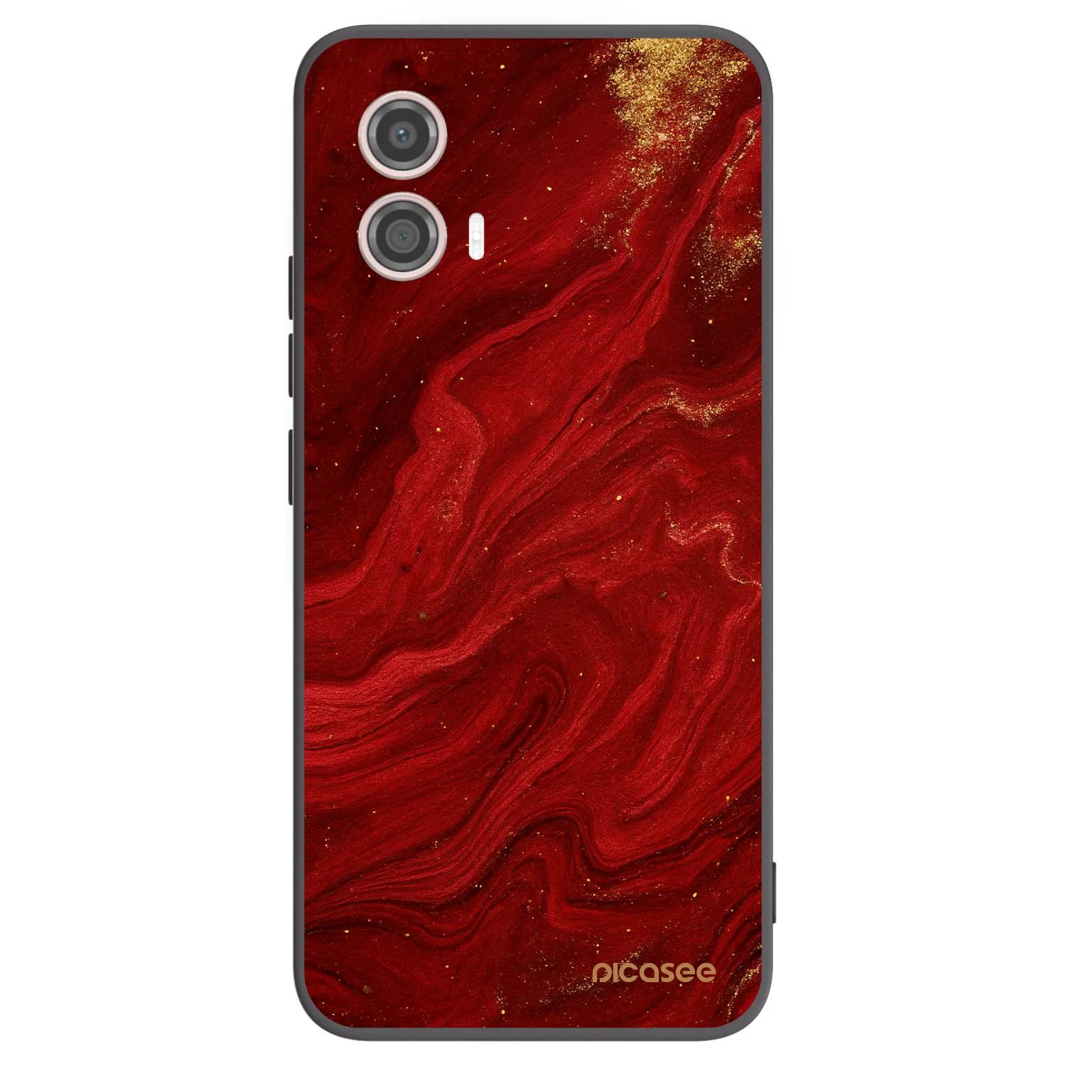 Picasee fekete szilikon tok az alábbi mobiltelefonokra Motorola Moto G53 5G - Red