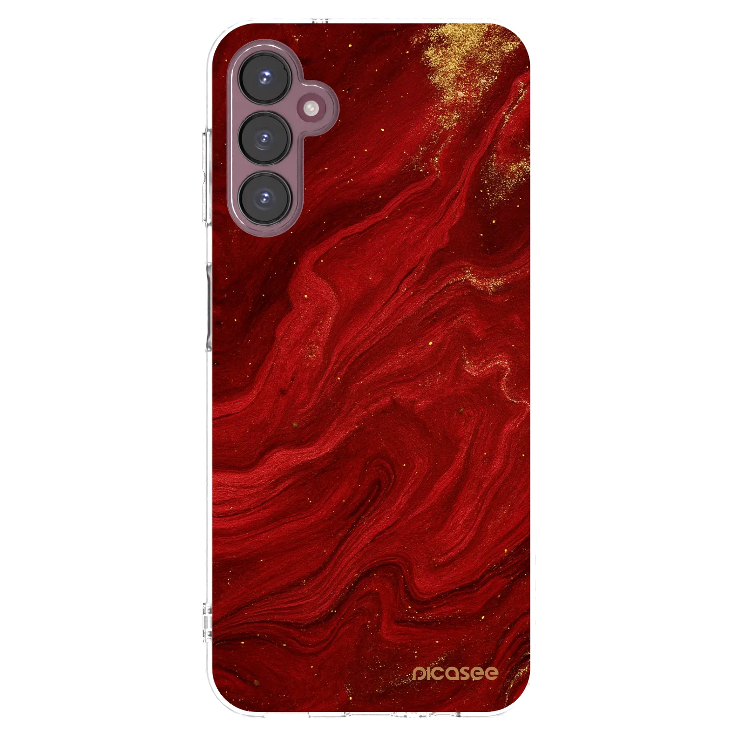 Picasee átlátszó szilikon tok az alábbi mobiltelefonokra Samsung Galaxy A05s A057G - Red
