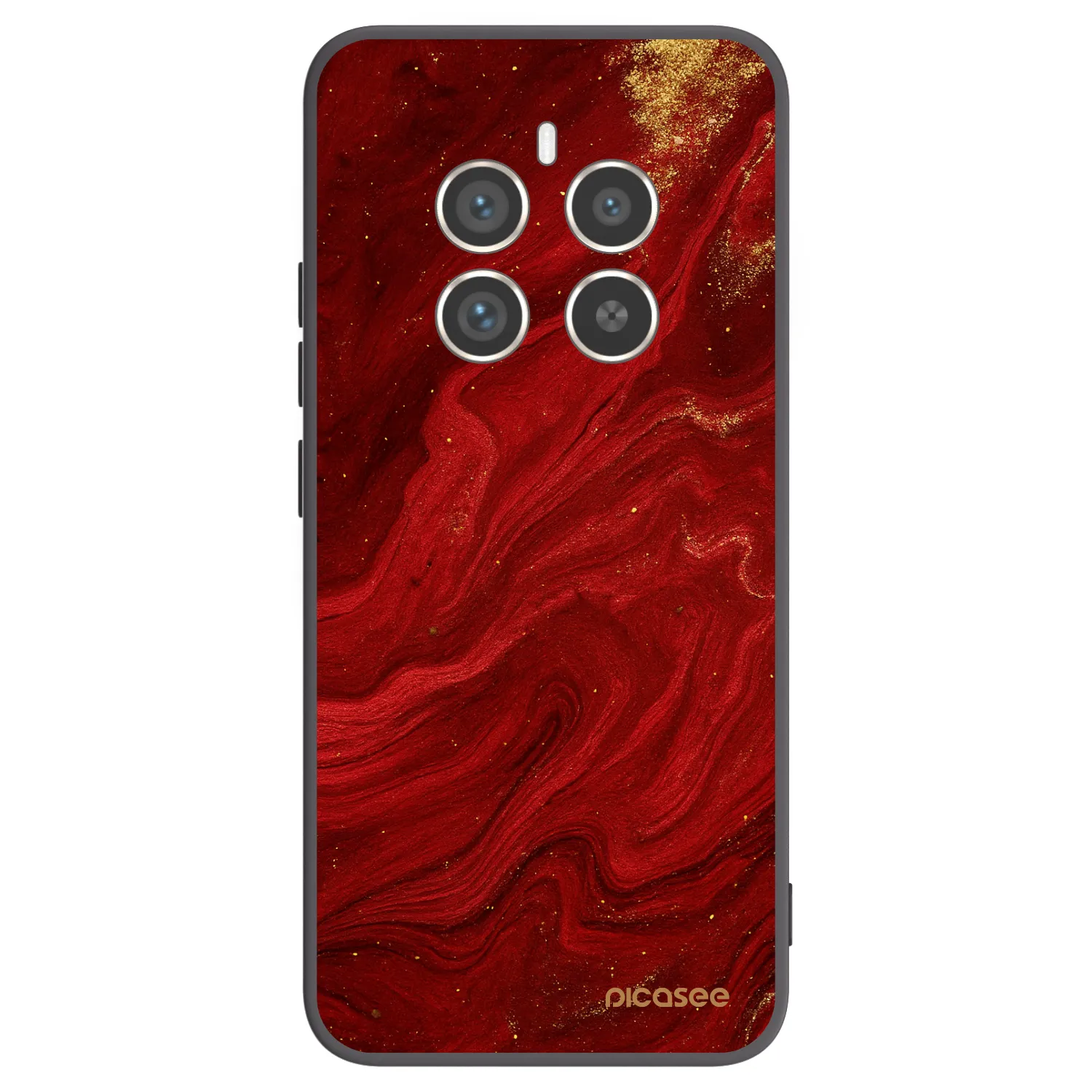 Picasee fekete szilikon tok az alábbi mobiltelefonokra Realme 12 Pro 5G - Red