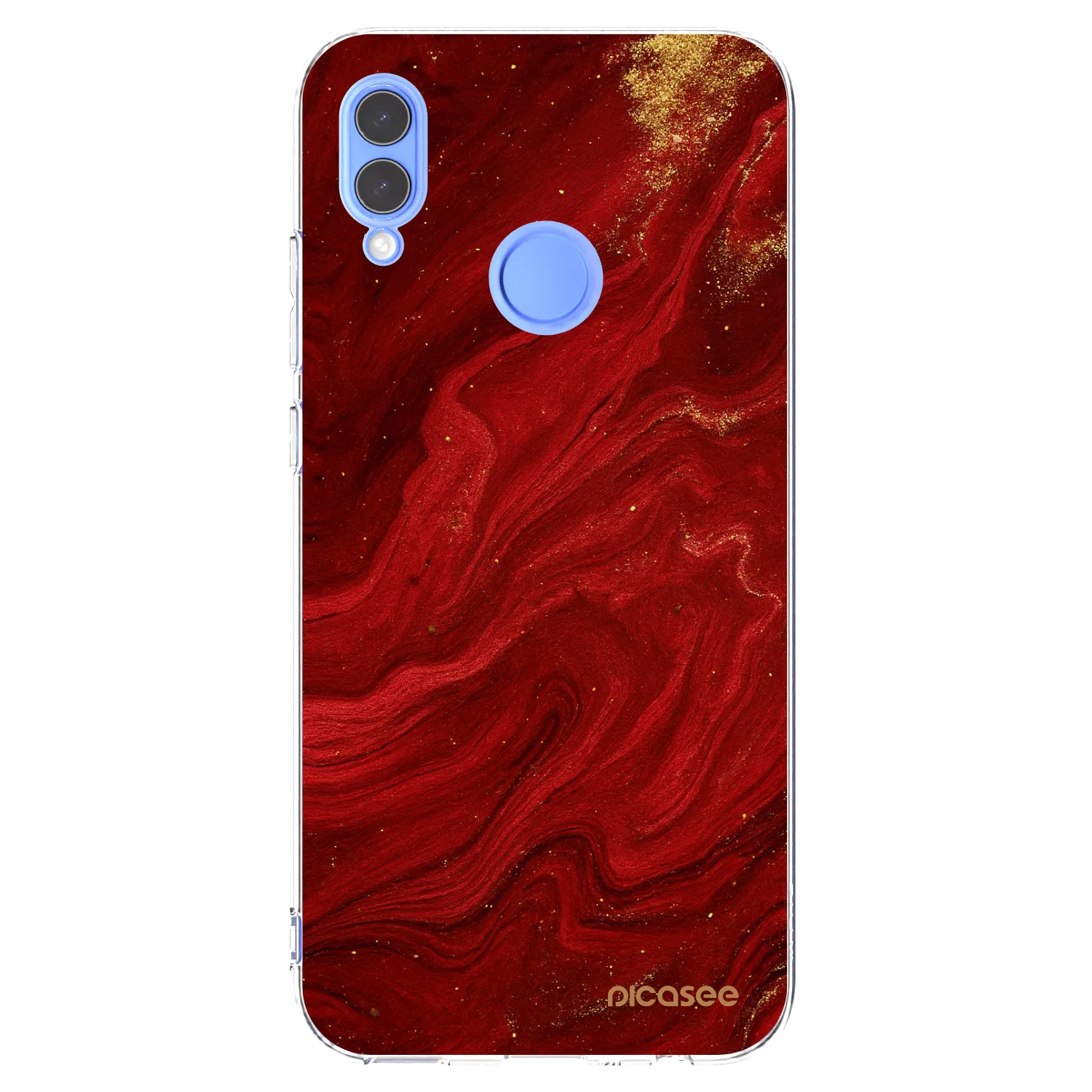 Picasee átlátszó szilikon tok az alábbi mobiltelefonokra Honor 10 Lite - Red
