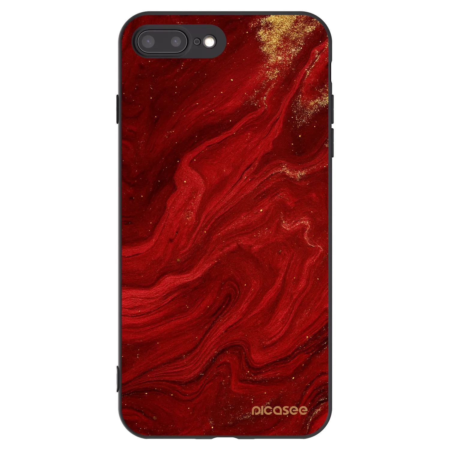 Picasee fekete szilikon tok az alábbi mobiltelefonokra Apple iPhone 7 Plus - Red