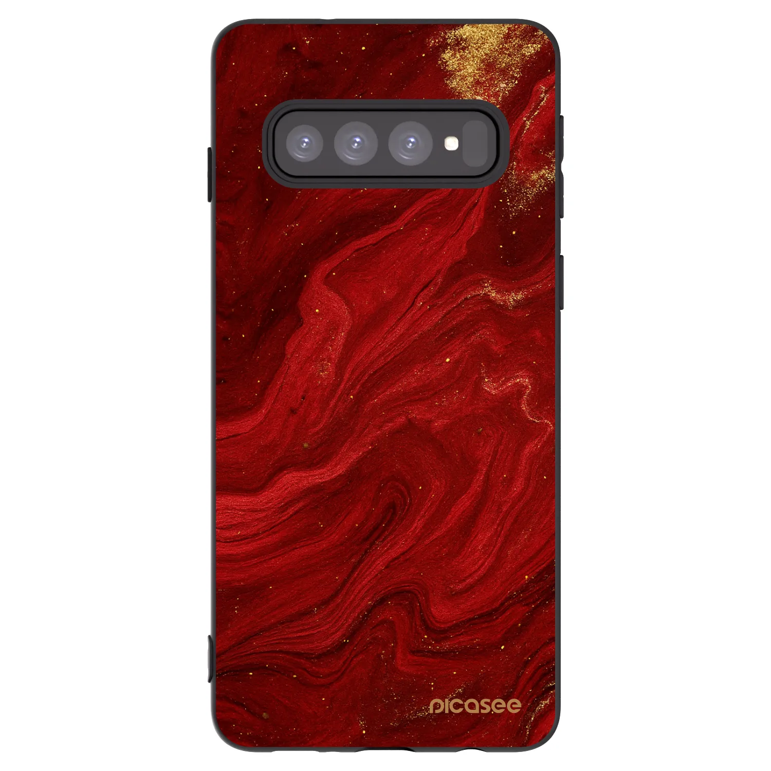 Picasee fekete szilikon tok az alábbi mobiltelefonokra Samsung Galaxy S10 G973 - Red