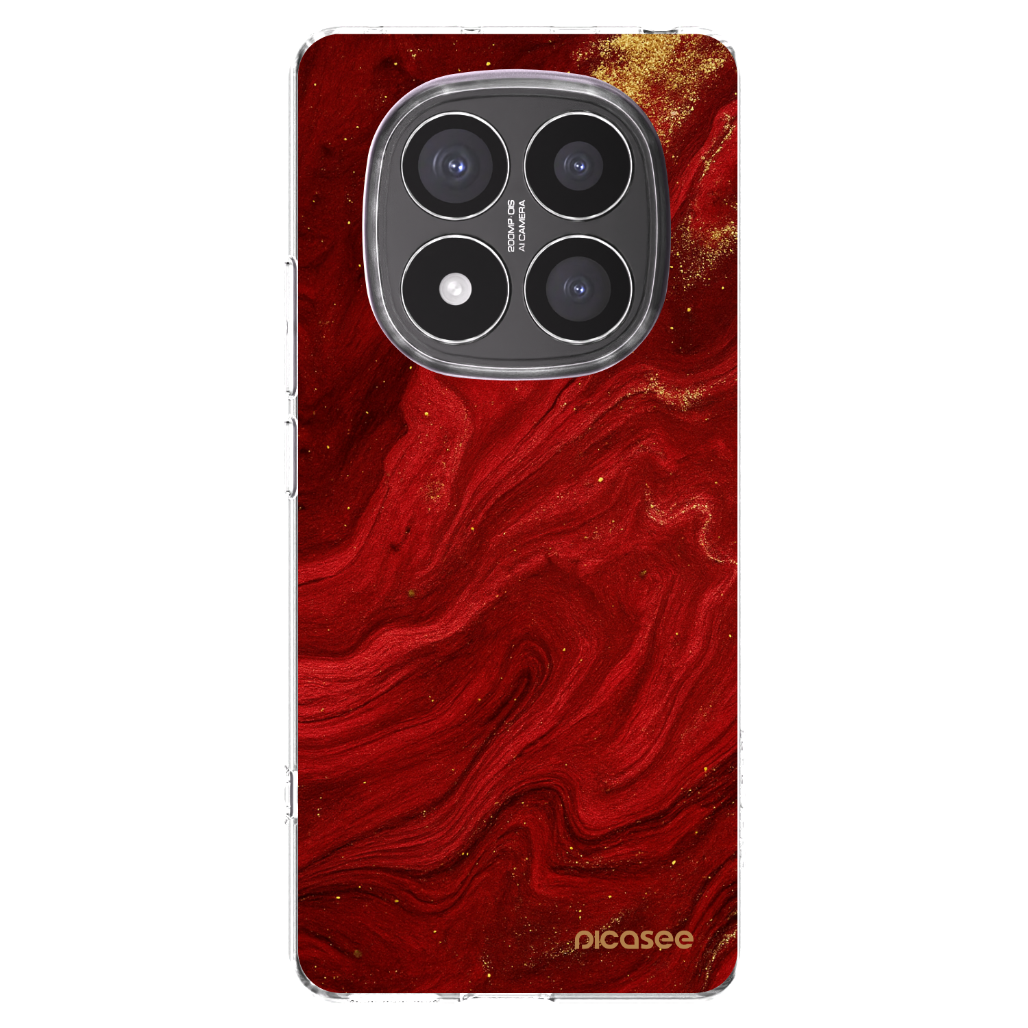 Picasee átlátszó szilikon tok az alábbi mobiltelefonokra Xiaomi Redmi Note 14 Pro+ 5G - Red