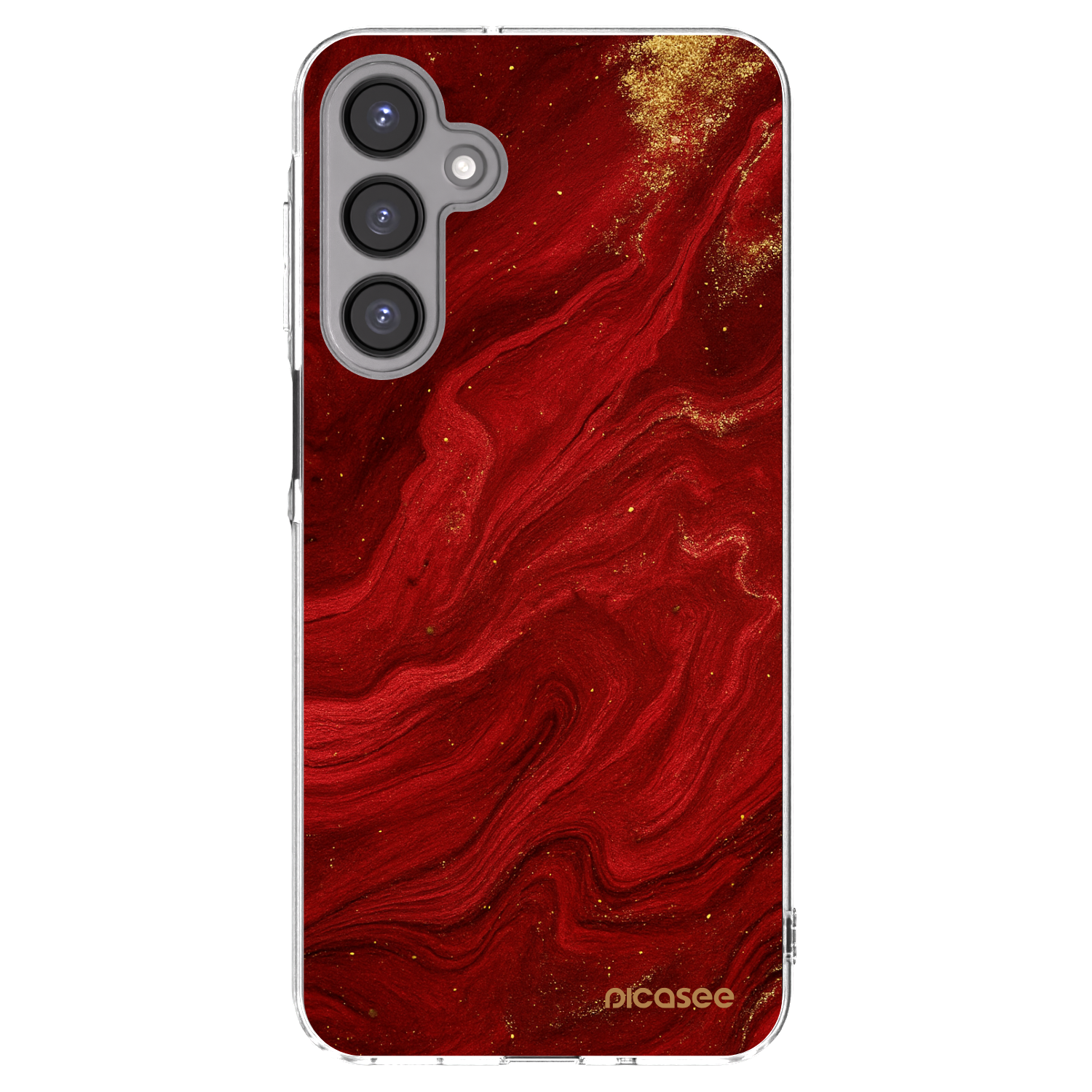 Picasee átlátszó szilikon tok az alábbi mobiltelefonokra Samsung Galaxy A16 5G - Red