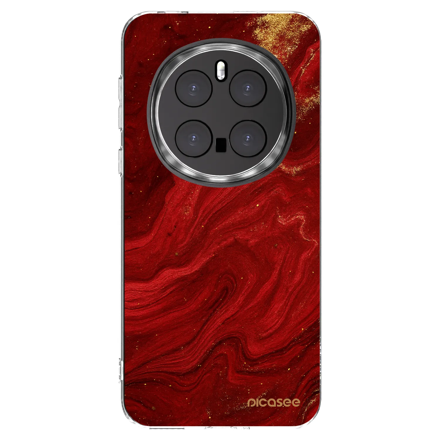 Picasee átlátszó szilikon tok az alábbi mobiltelefonokra Honor Magic7 Pro 5G - Red