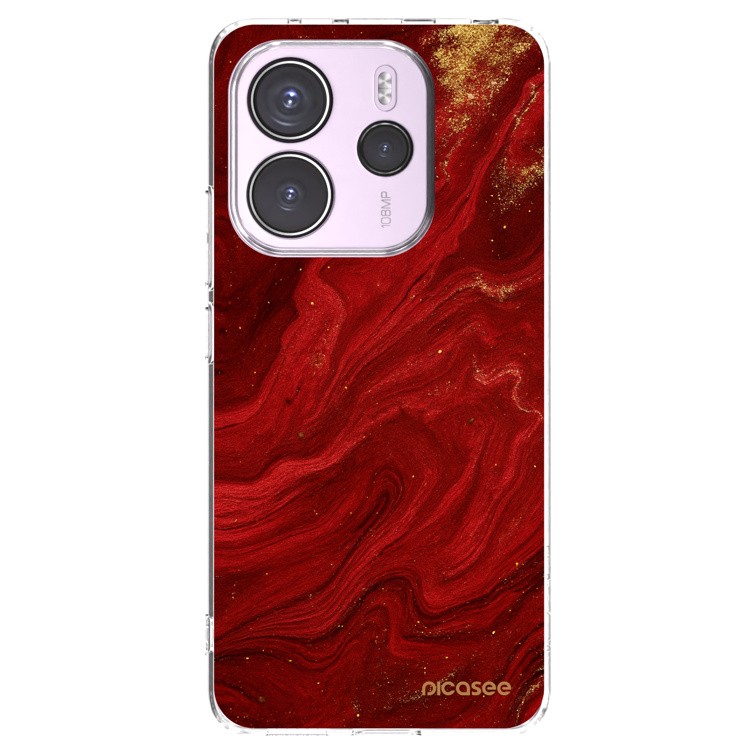 Picasee átlátszó szilikon tok az alábbi mobiltelefonokra Xiaomi Redmi Note 14 4G - Red