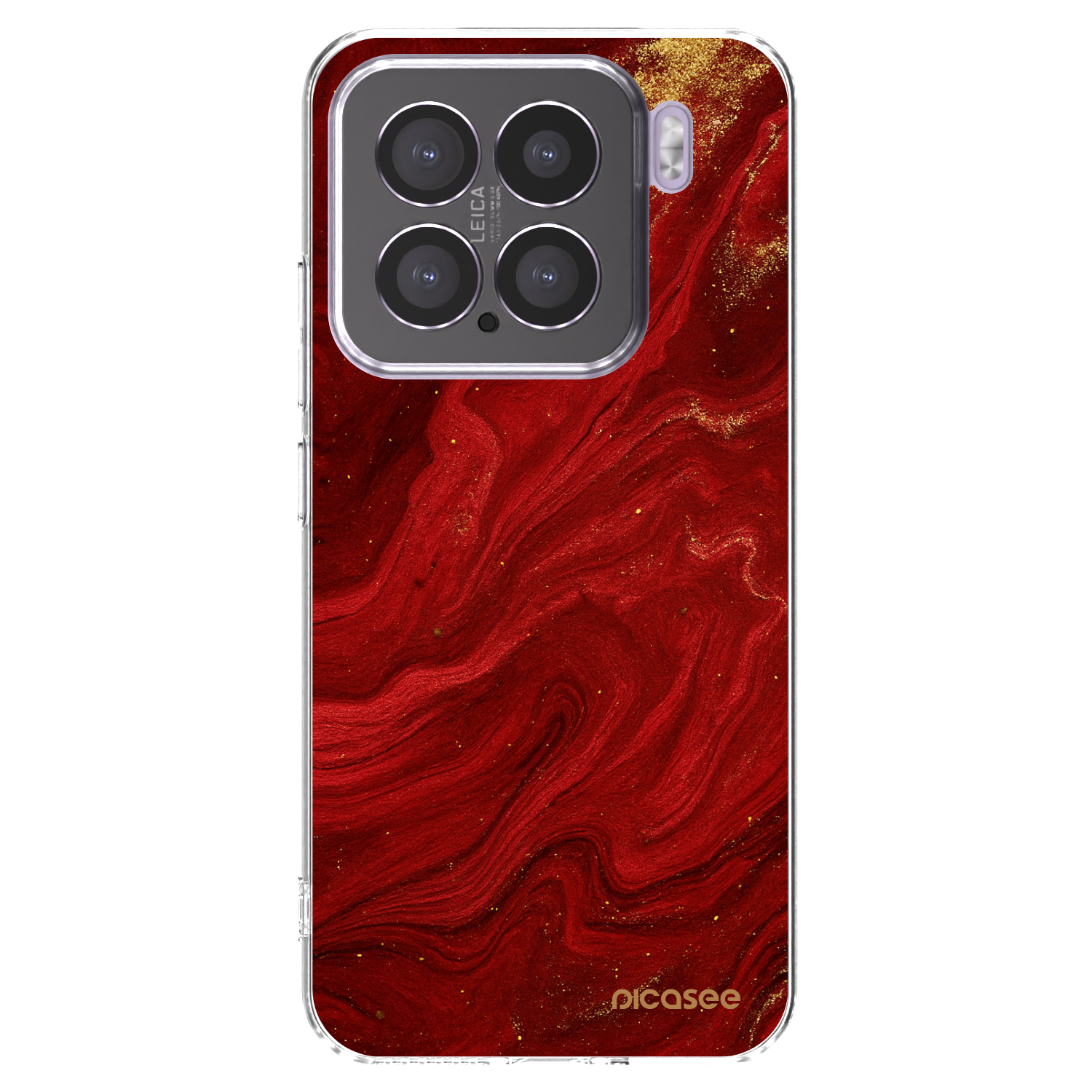 Picasee átlátszó szilikon tok az alábbi mobiltelefonokra Xiaomi 15 - Red