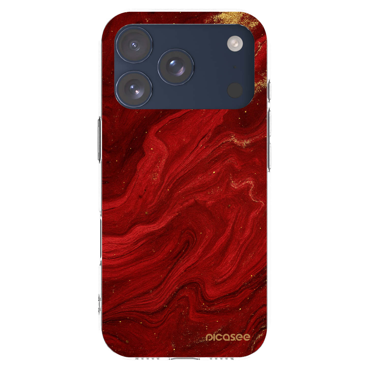 Picasee átlátszó szilikon tok az alábbi mobiltelefonokra Apple iPhone 17 Pro - Red