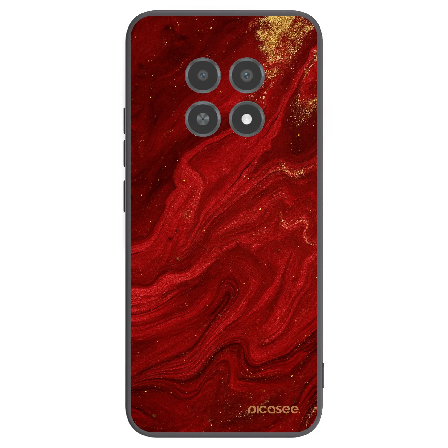 Picasee fekete szilikon tok az alábbi mobiltelefonokra Realme 12X - Red