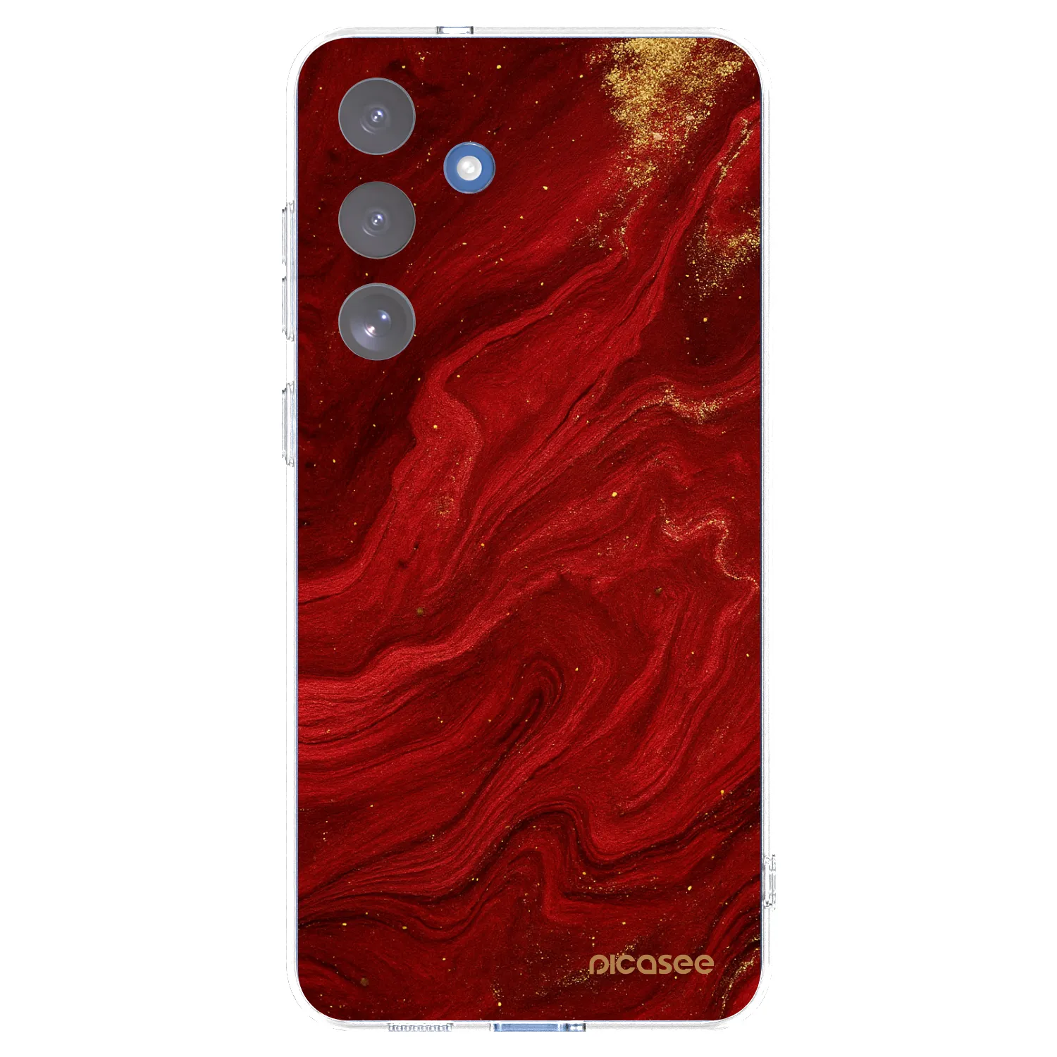 Picasee átlátszó szilikon tok az alábbi mobiltelefonokra Samsung Galaxy S25 FE 5G - Red