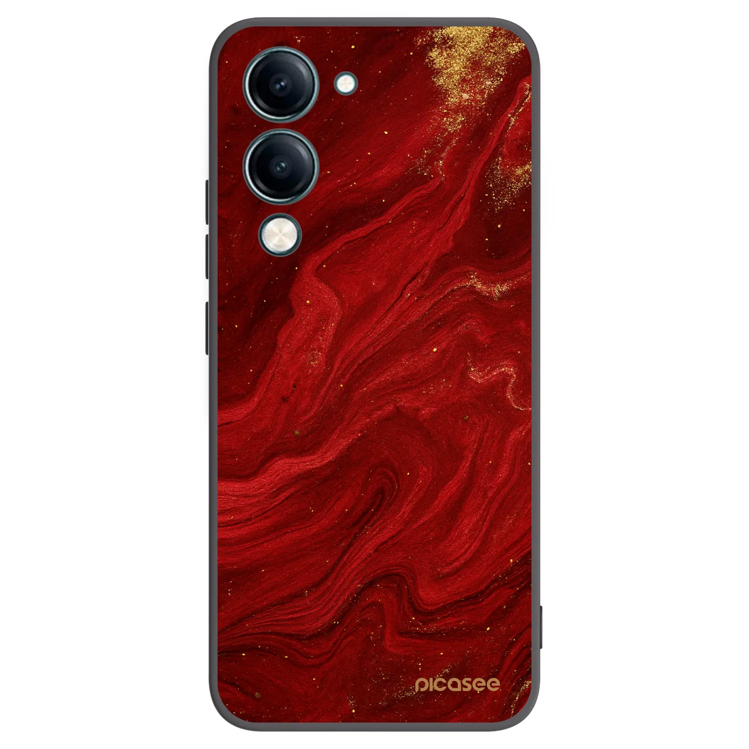 Picasee fekete szilikon tok az alábbi mobiltelefonokra Vivo Y29s 5G - Red