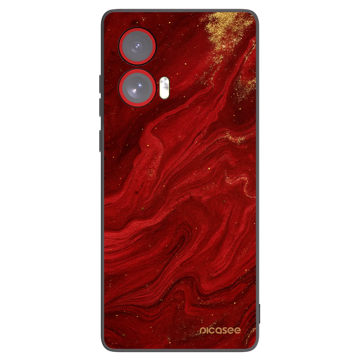 Picasee fekete szilikon tok az alábbi mobiltelefonokra Motorola Edge 50 Fusion - Red
