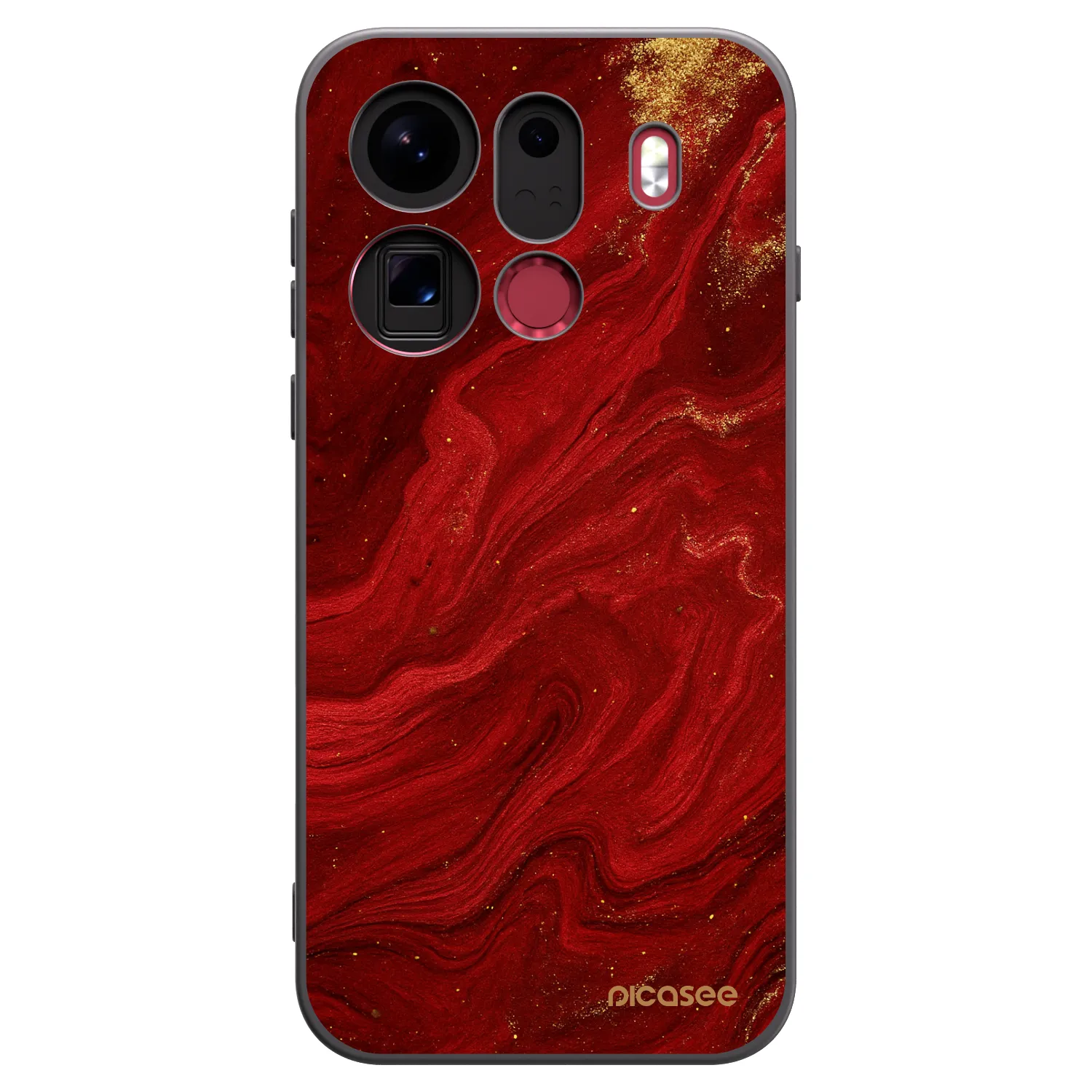 Picasee fekete szilikon tok az alábbi mobiltelefonokra OPPO Find X9 Pro - Red