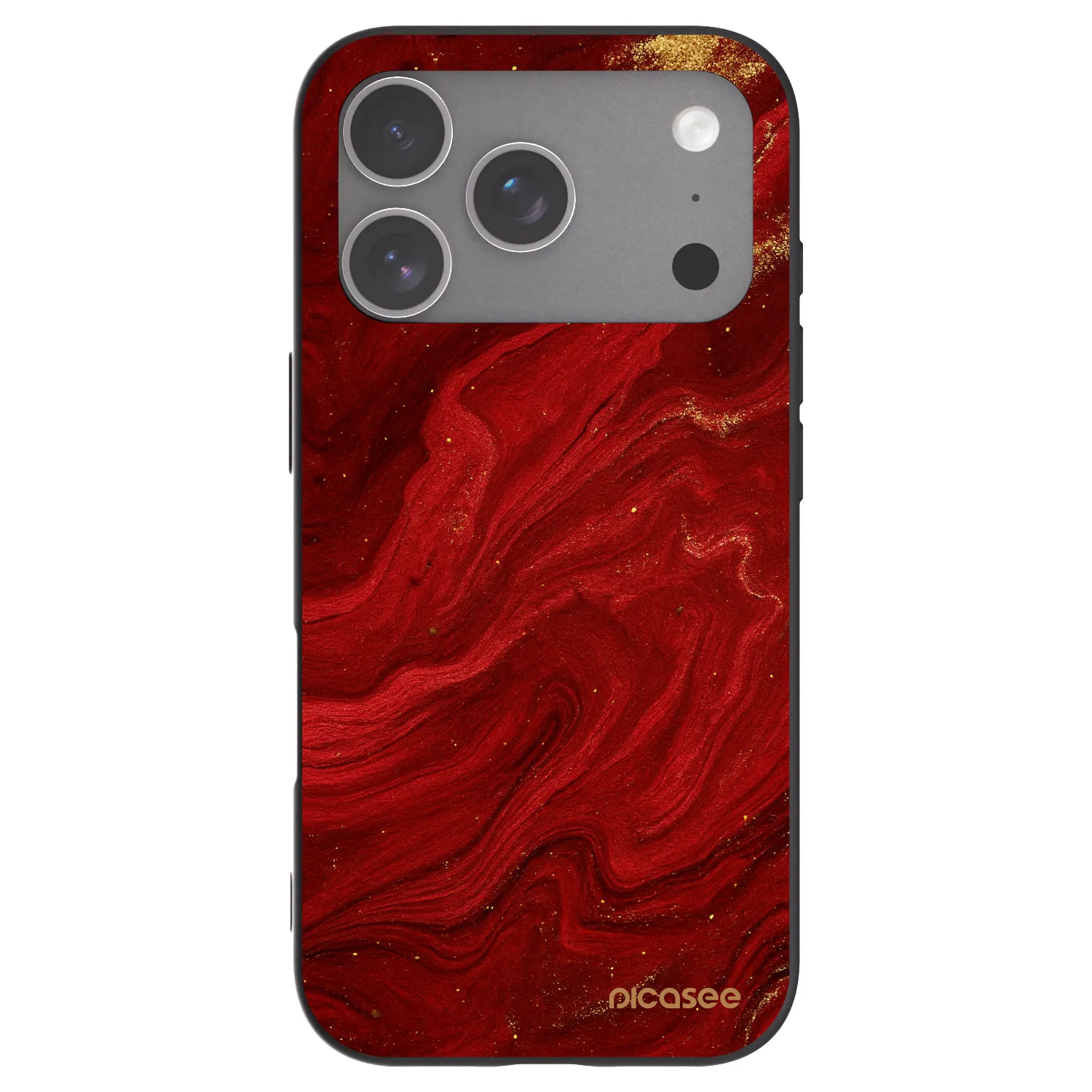 Picasee fekete szilikon tok az alábbi mobiltelefonokra Apple iPhone 18 Pro - Red