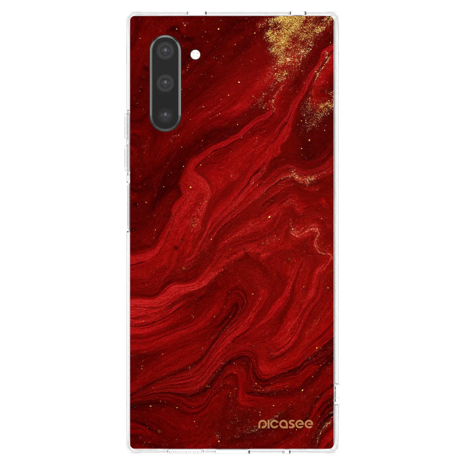 Picasee átlátszó szilikon tok az alábbi mobiltelefonokra Samsung Galaxy Note 10 N970F - Red