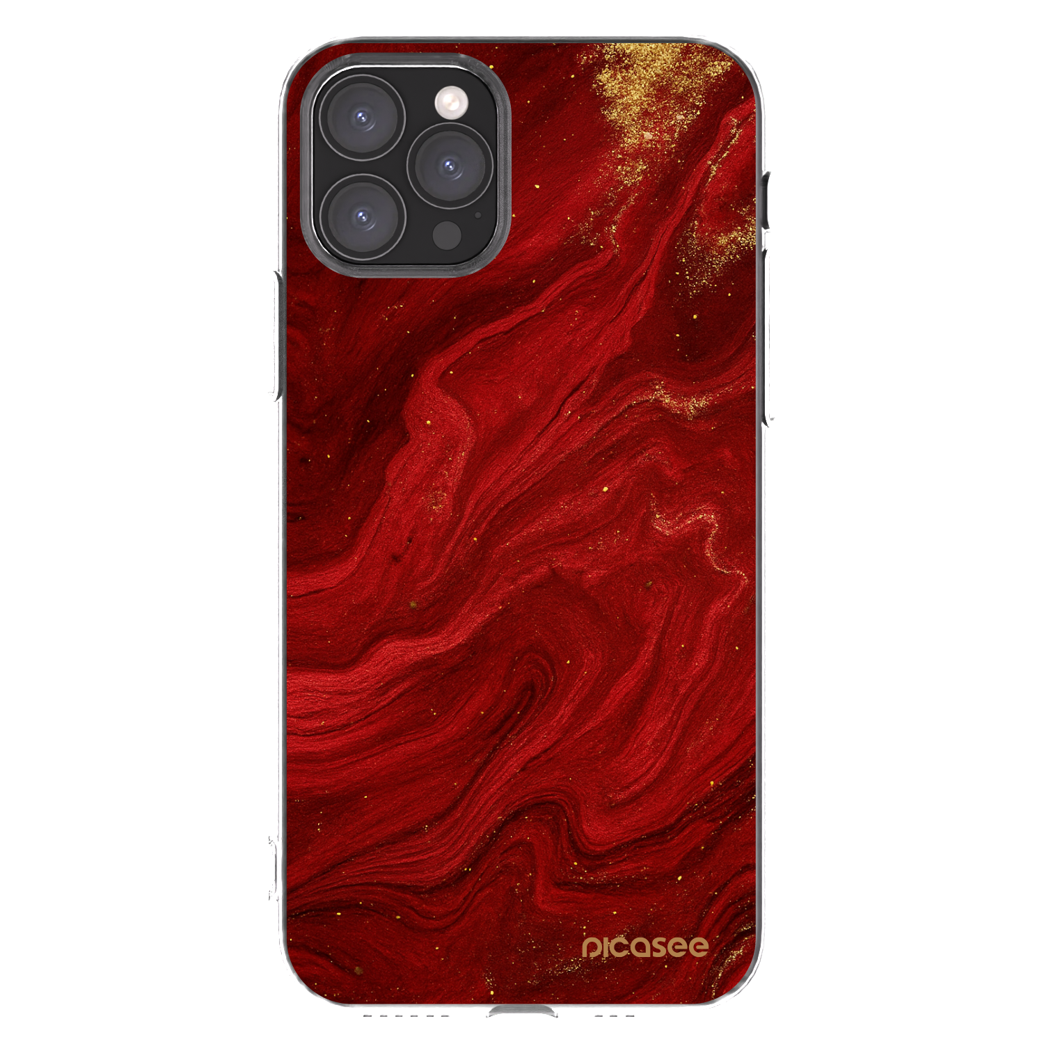 Picasee átlátszó szilikon tok az alábbi mobiltelefonokra Apple iPhone 11 Pro - Red