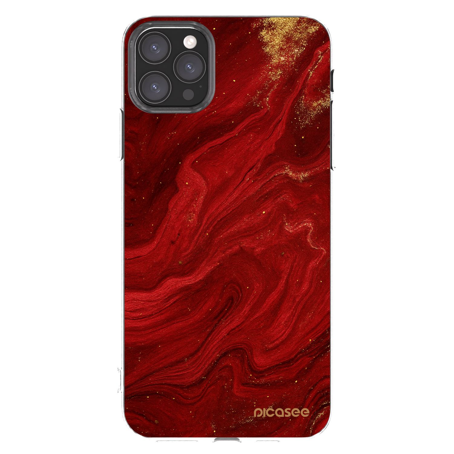 Picasee átlátszó szilikon tok az alábbi mobiltelefonokra Apple iPhone 11 Pro Max - Red