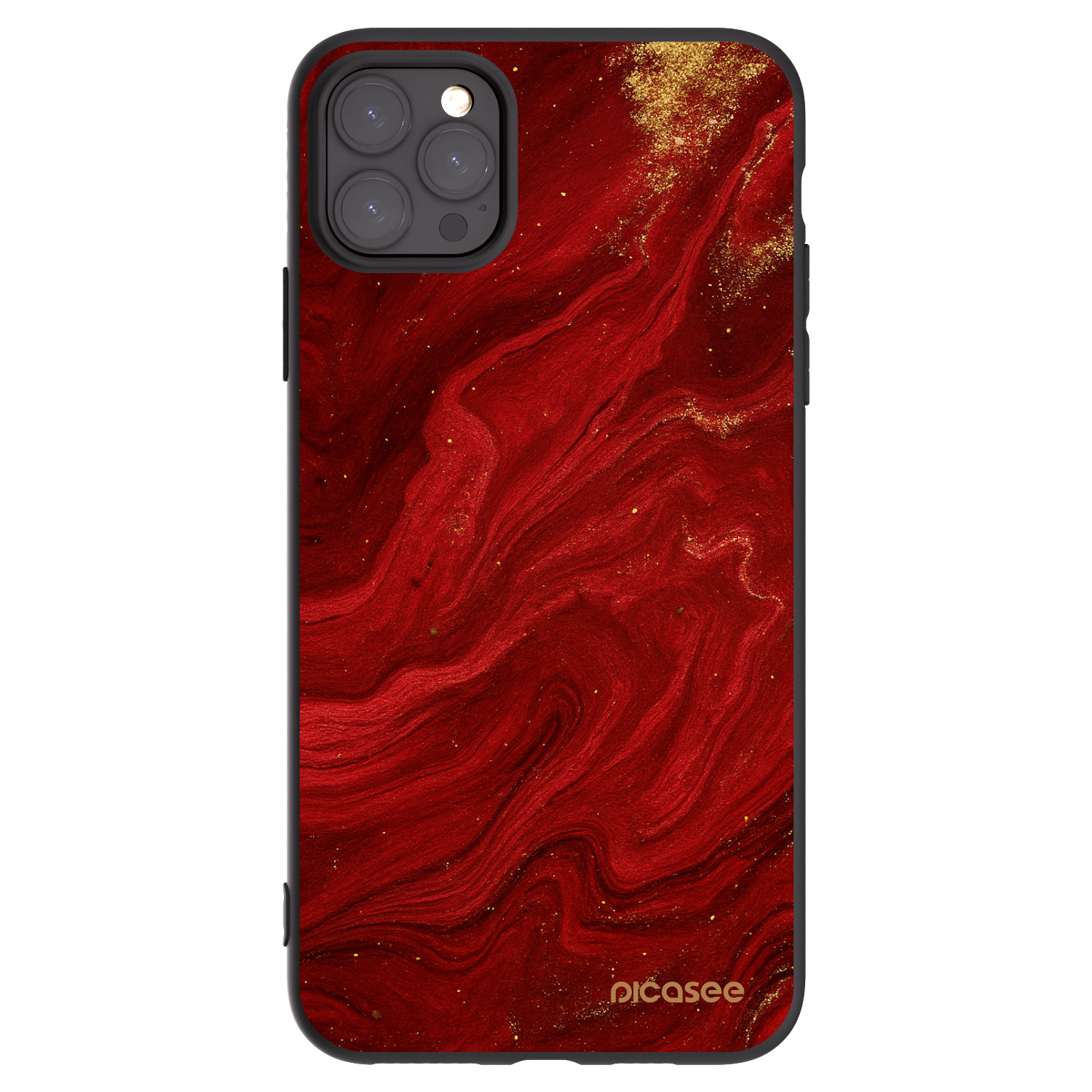 Picasee fekete szilikon tok az alábbi mobiltelefonokra Apple iPhone 11 Pro Max - Red