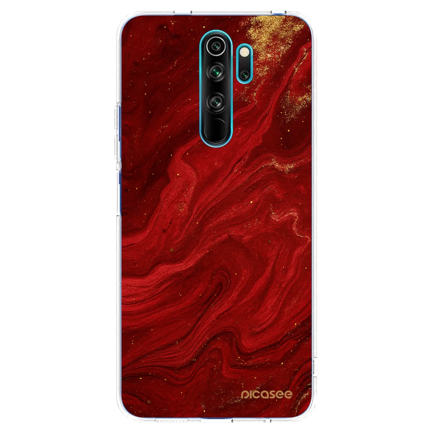 Picasee átlátszó szilikon tok az alábbi mobiltelefonokra Xiaomi Redmi Note 8 Pro - Red