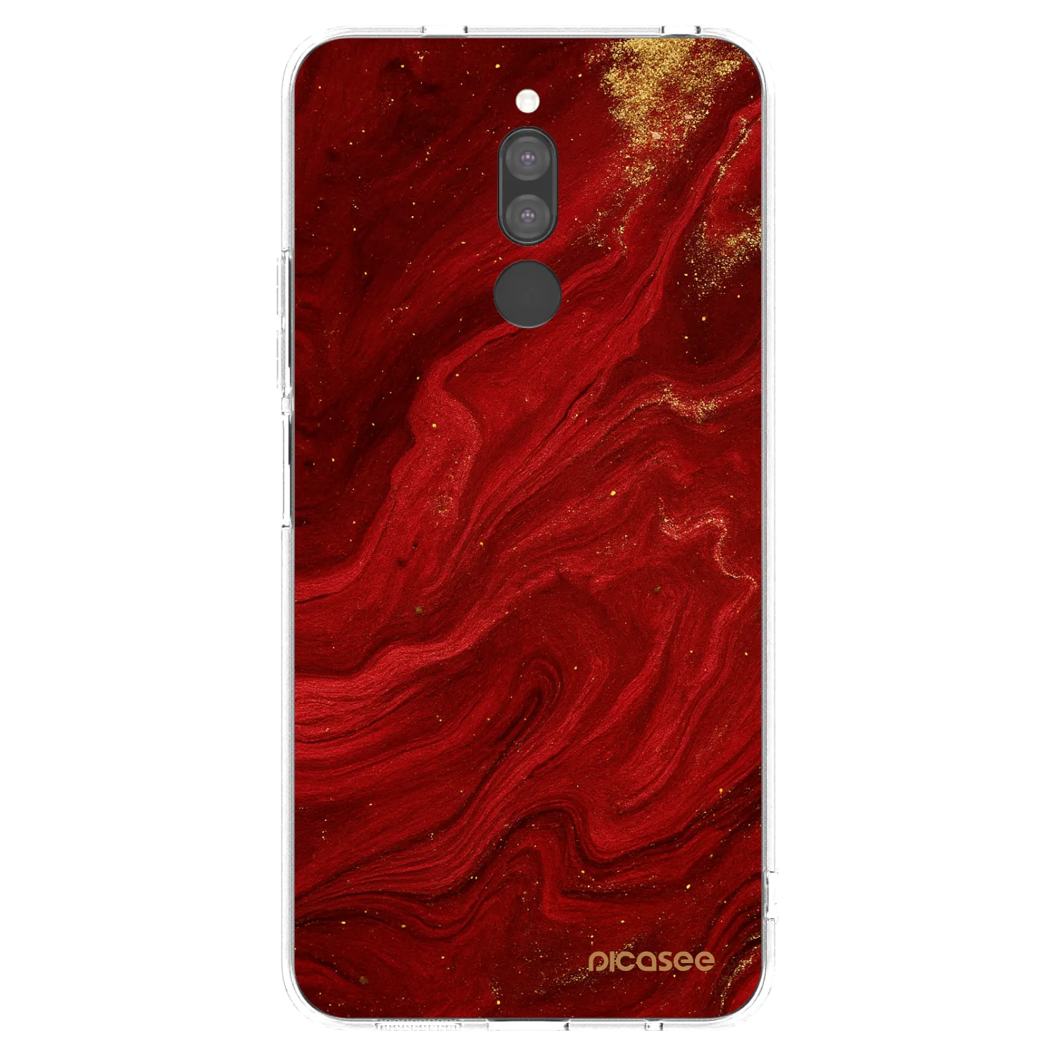 Picasee átlátszó szilikon tok az alábbi mobiltelefonokra Xiaomi Redmi 8 - Red