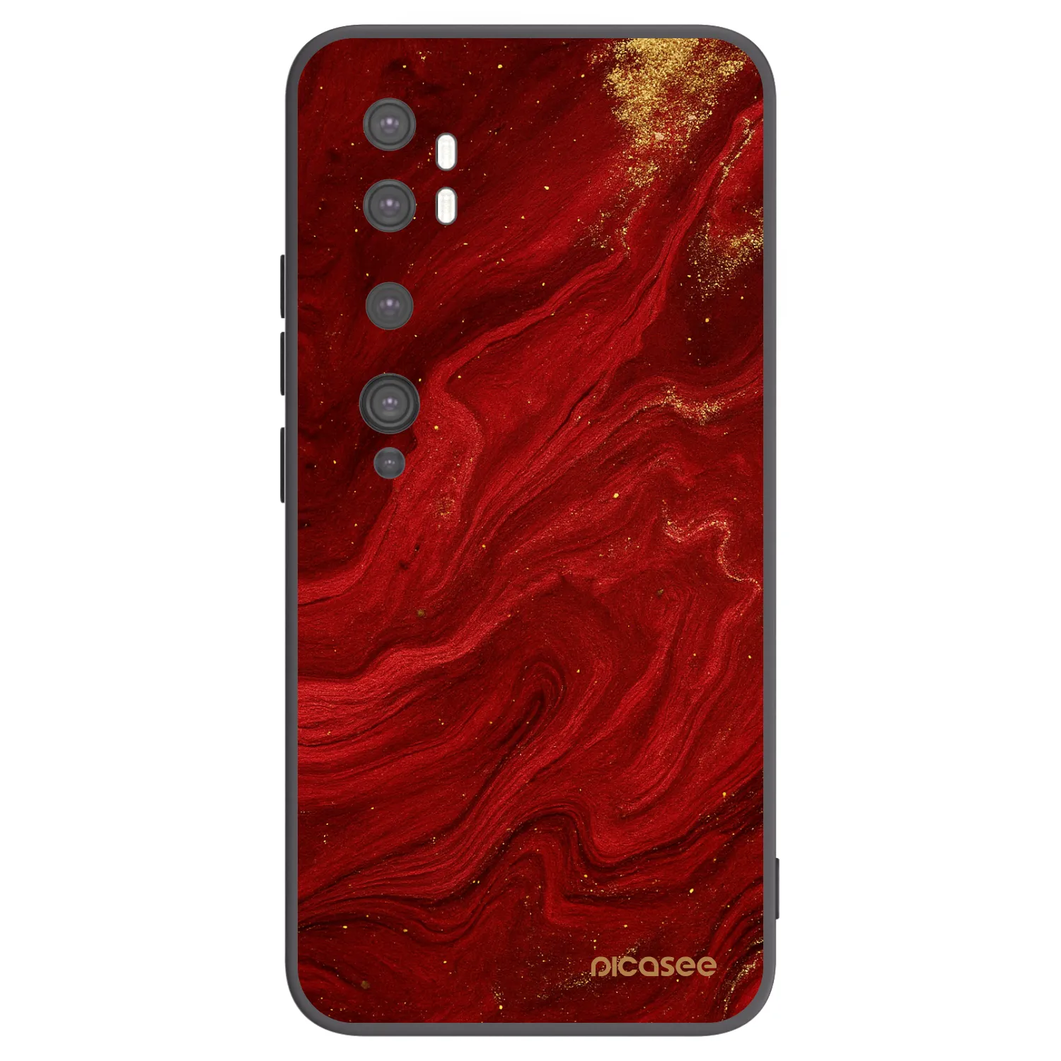 Picasee fekete szilikon tok az alábbi mobiltelefonokra Xiaomi Mi Note 10 (Pro) - Red