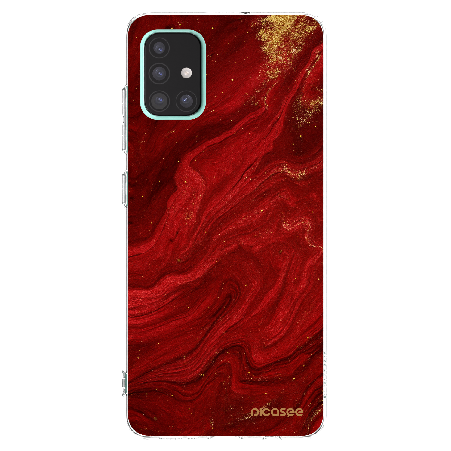Picasee átlátszó szilikon tok az alábbi mobiltelefonokra Samsung Galaxy A51 A515F - Red