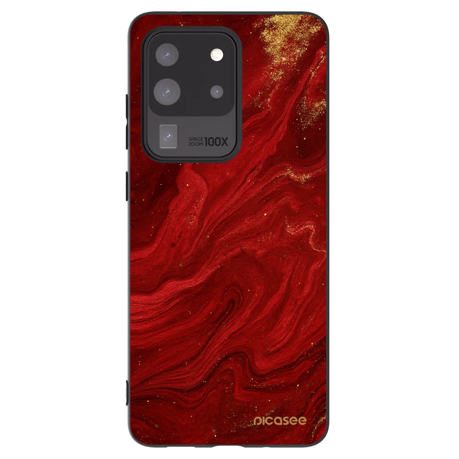Picasee fekete szilikon tok az alábbi mobiltelefonokra Samsung Galaxy S20 Ultra 5G G988F - Red