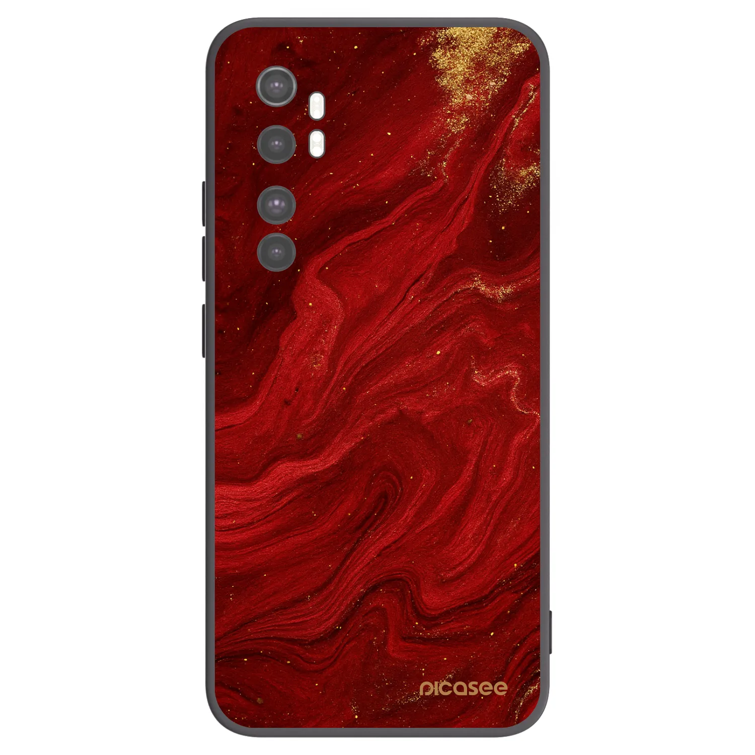 Picasee fekete szilikon tok az alábbi mobiltelefonokra Xiaomi Mi Note 10 Lite - Red