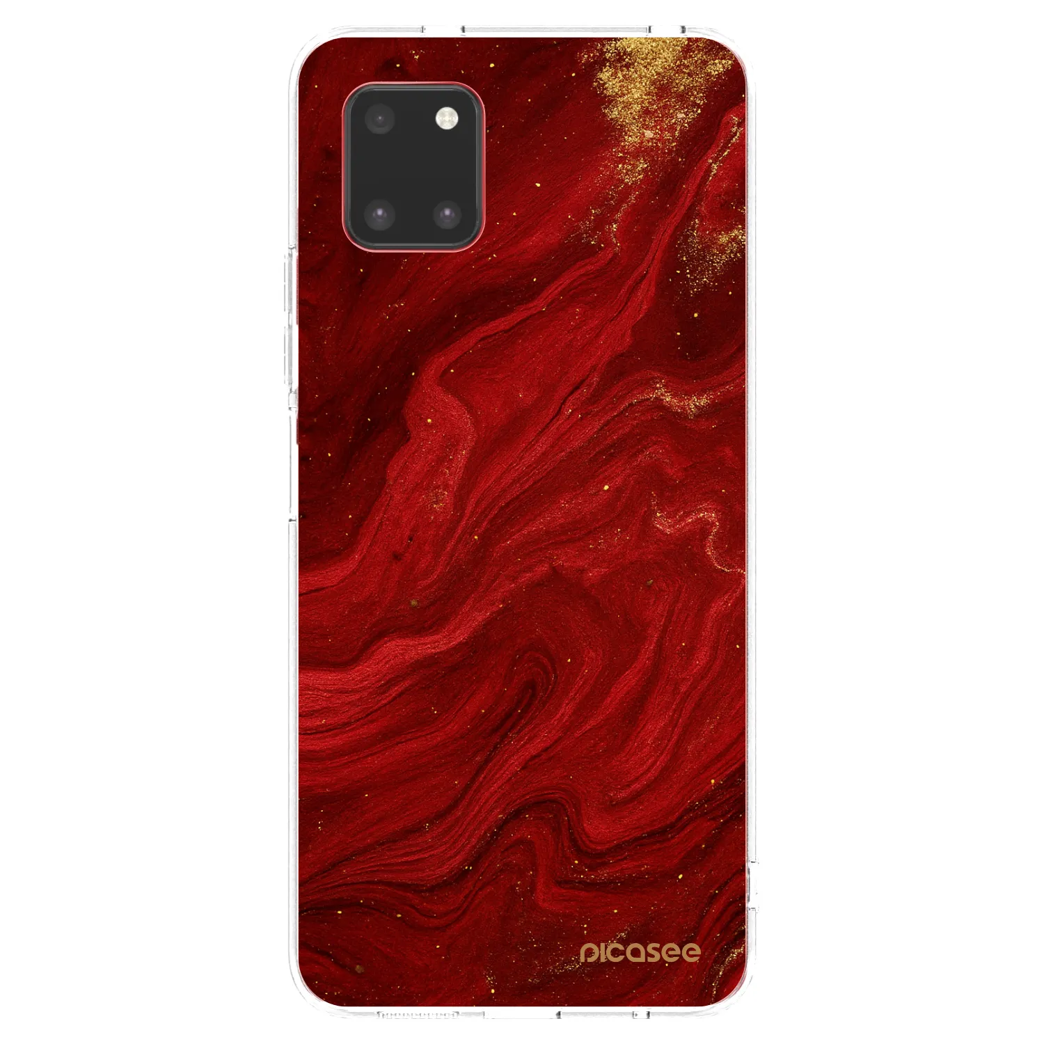 Picasee átlátszó szilikon tok az alábbi mobiltelefonokra Samsung Galaxy Note 10 Lite N770F - Red