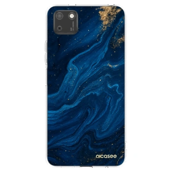 Picasee átlátszó szilikon tok az alábbi mobiltelefonokra Huawei Y5P - Blue