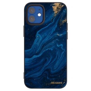 Picasee fekete szilikon tok az alábbi mobiltelefonokra Apple iPhone 12 mini - Blue