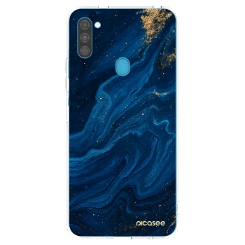 Picasee átlátszó szilikon tok az alábbi mobiltelefonokra Samsung Galaxy M11 - Blue