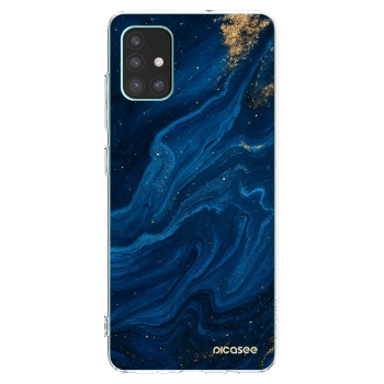 Picasee átlátszó szilikon tok az alábbi mobiltelefonokra Samsung Galaxy M51 M515F - Blue