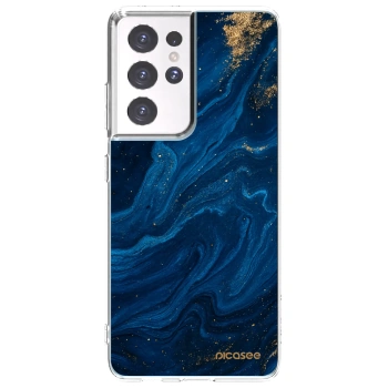 Picasee átlátszó szilikon tok az alábbi mobiltelefonokra Samsung Galaxy S21 Ultra 5G G998B - Blue