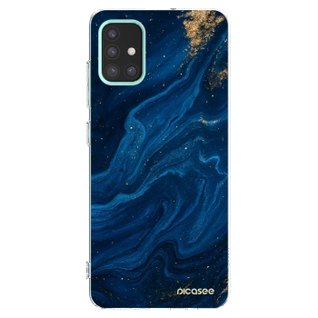 Picasee átlátszó szilikon tok az alábbi mobiltelefonokra Samsung Galaxy M31s - Blue
