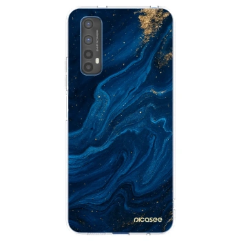 Picasee átlátszó szilikon tok az alábbi mobiltelefonokra Realme 7 - Blue