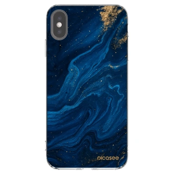 Picasee átlátszó szilikon tok az alábbi mobiltelefonokra Apple iPhone XS Max - Blue