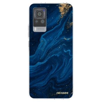 Picasee átlátszó szilikon tok az alábbi mobiltelefonokra Vivo X60 Pro 5G - Blue