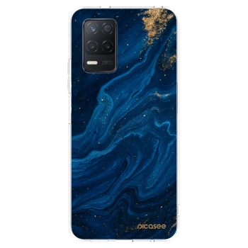 Picasee átlátszó szilikon tok az alábbi mobiltelefonokra Realme 8 5G - Blue