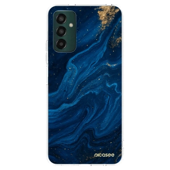 Picasee átlátszó szilikon tok az alábbi mobiltelefonokra Samsung Galaxy M13 M135F - Blue
