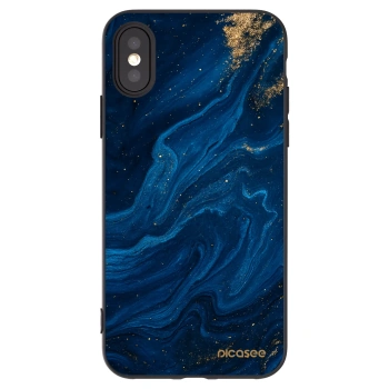 Picasee fekete szilikon tok az alábbi mobiltelefonokra Apple iPhone X/XS - Blue