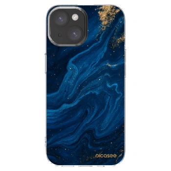 Picasee átlátszó szilikon tok az alábbi mobiltelefonokra Apple iPhone 15 - Blue