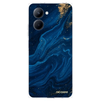 Picasee átlátszó szilikon tok az alábbi mobiltelefonokra Realme C33 (2023) - Blue
