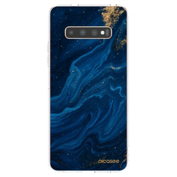 Picasee átlátszó szilikon tok az alábbi mobiltelefonokra Samsung Galaxy S10 Plus G975 - Blue