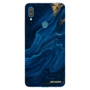 Picasee átlátszó szilikon tok az alábbi mobiltelefonokra Huawei Y7 2019 - Blue