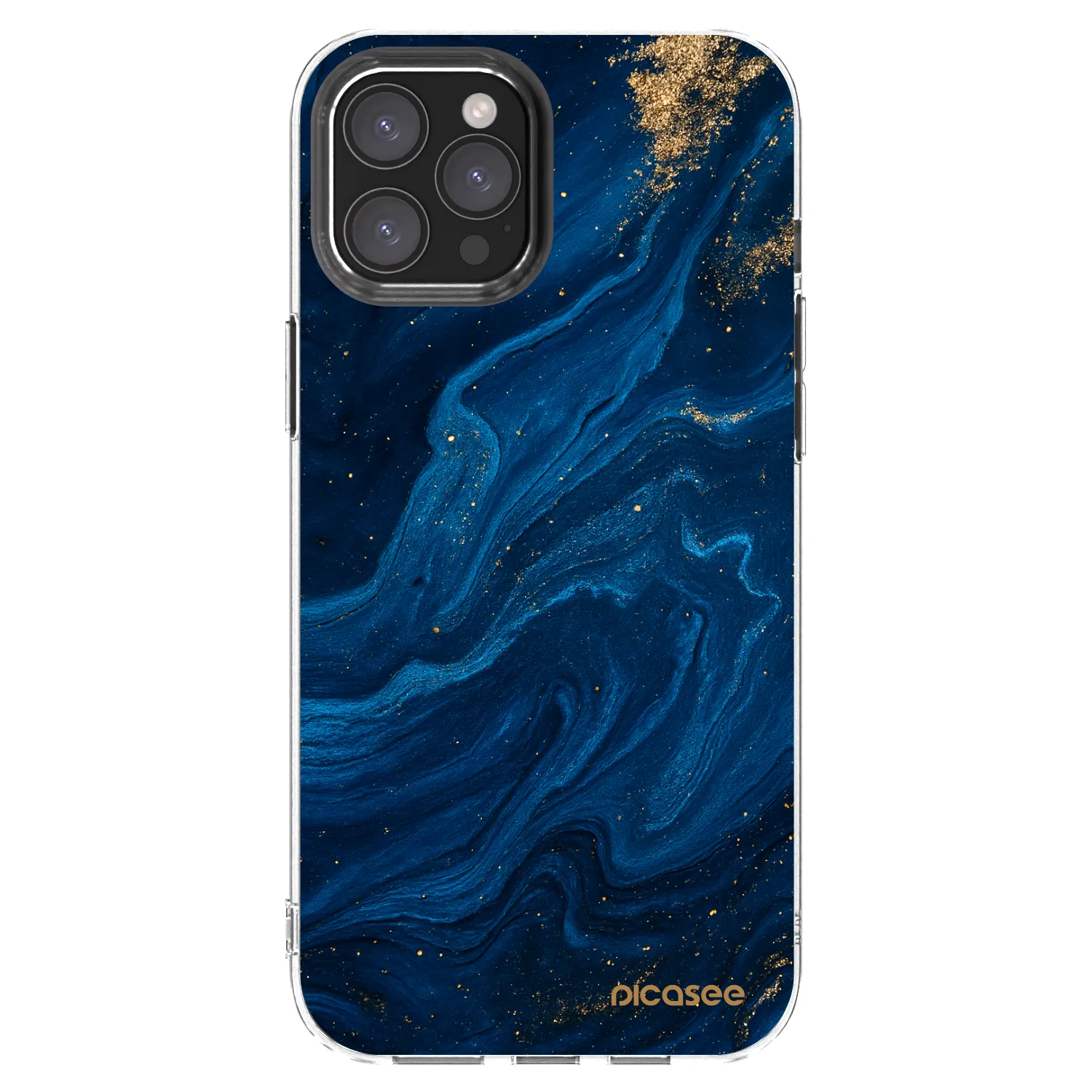 Picasee átlátszó szilikon tok az alábbi mobiltelefonokra Apple iPhone 12 Pro Max - Blue